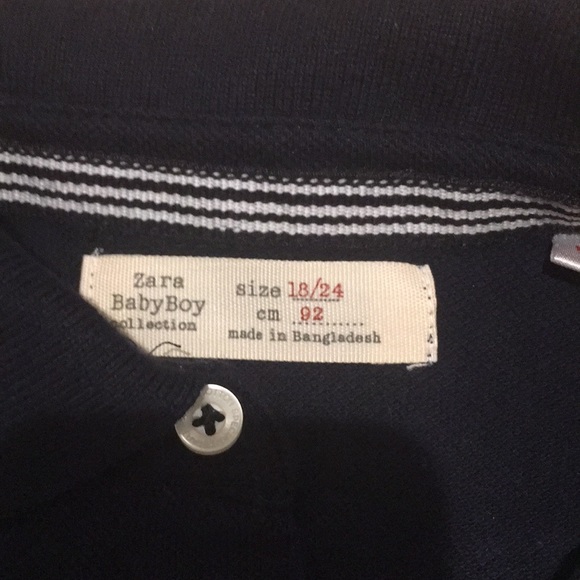 Zara Baby Boy 18/24M Long Sleeve Polo - Picture 2 of 2